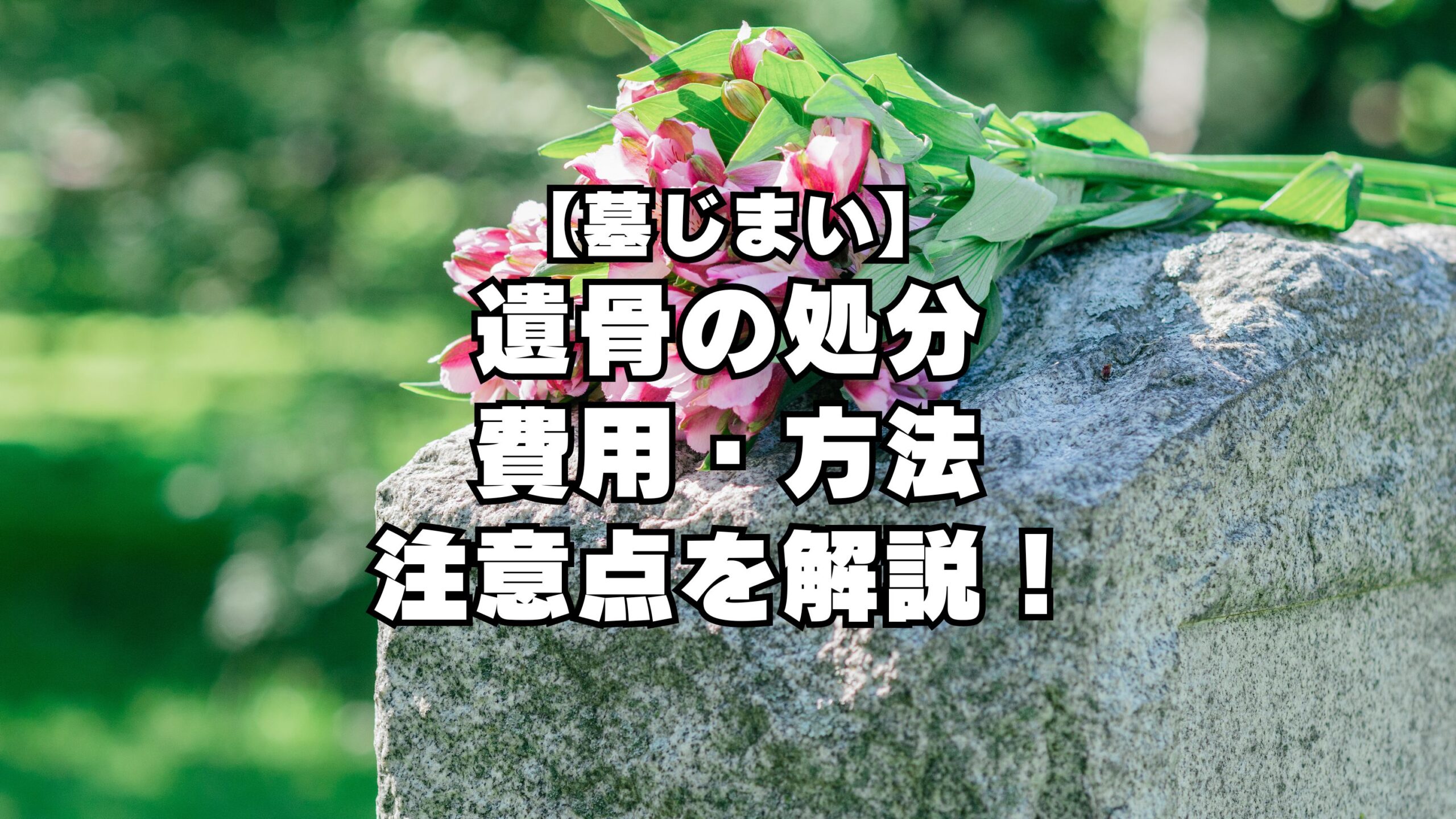 墓じまい遺骨の処分費用・方法・注意点を解説